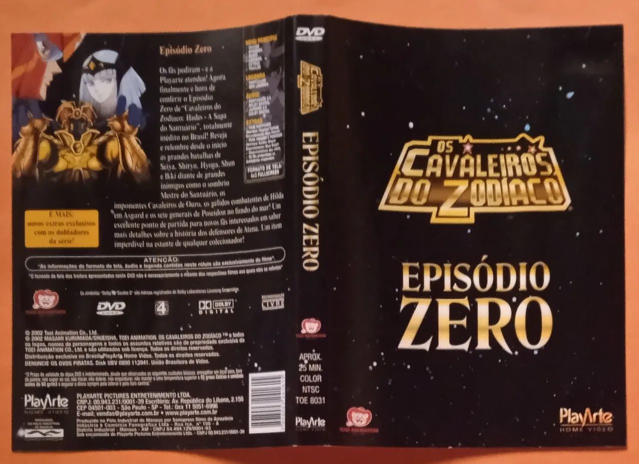 Dvd Os Cavaleiros do Zodíaco - Episódio Zero - Hobbies e coleções