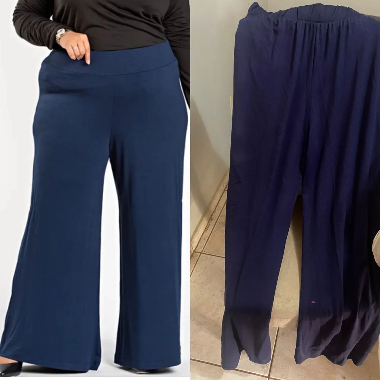 Calça marinho malha elástico GG 