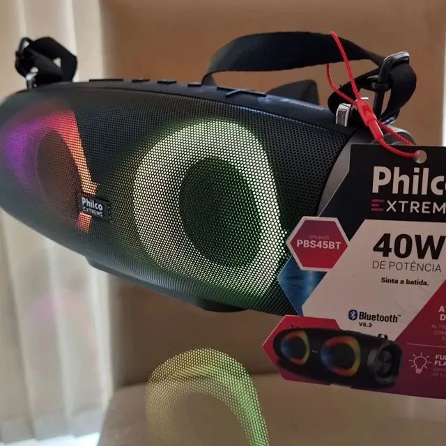 Caixa De Som Speaker Philco Pbs45bt Extreme Bluetooth 40w, Nova, Lacrada - Foto 4