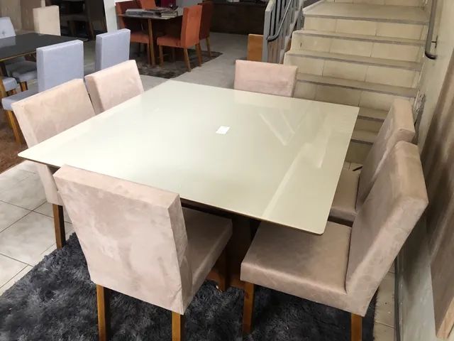 Mesa 8 cadeiras madeira maciça  - Foto 3