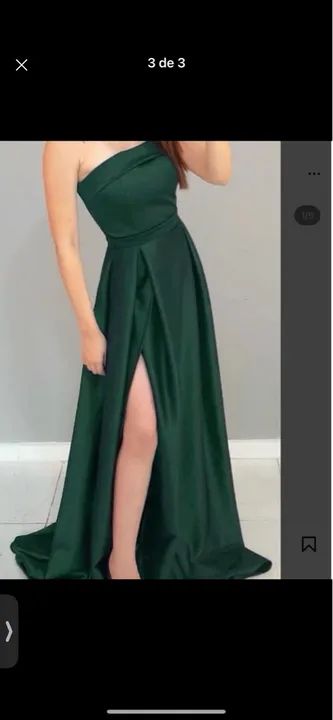 Vestido de festa verde  - Foto 3