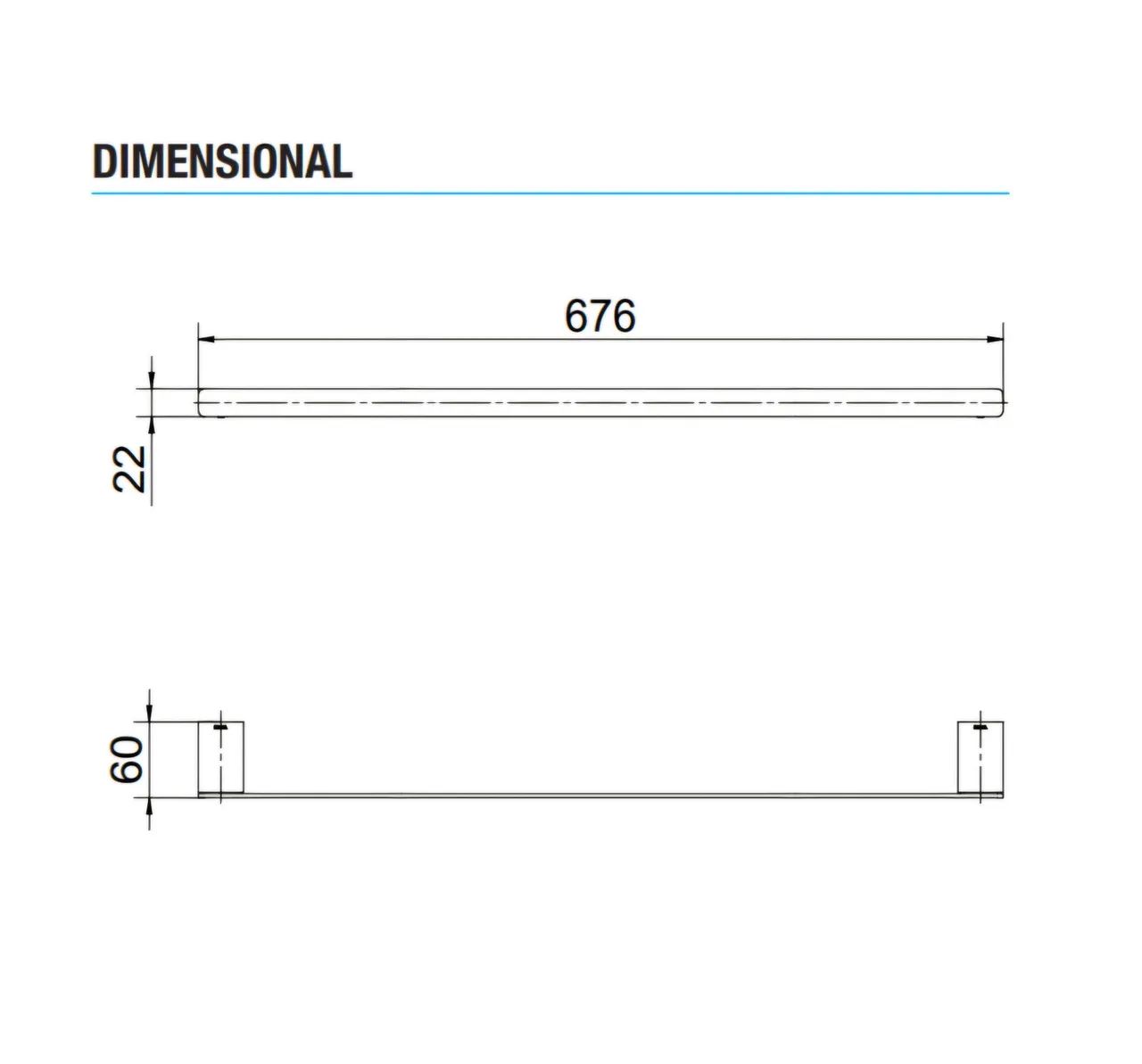 Porta-Toalhas 600mm DocolFlat 00961306 - Foto 3
