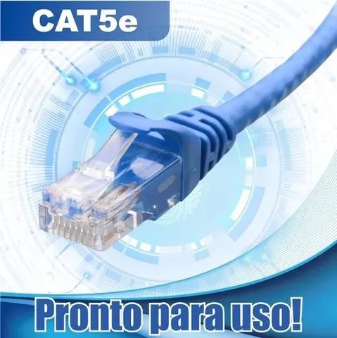 Cabo De Rede 5m Ethernet Lan Rj45 Cat5e C/ 5 Metros