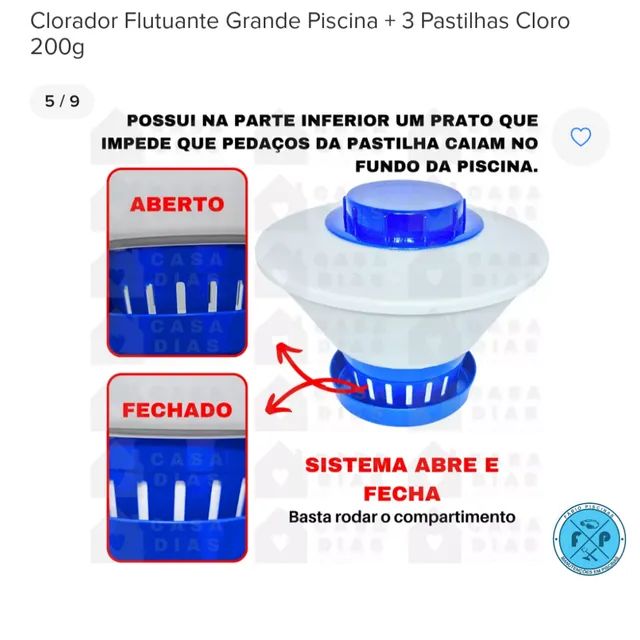 FLUTUADOR MARGARIDA COM TRES PASTILHAS ULTRACLOR  - Foto 5