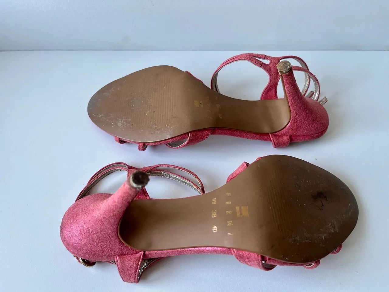 Sandália rosa acetinado Ferni - Foto 5
