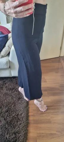 calça pantacourt cintura alta zara, p - Foto 5