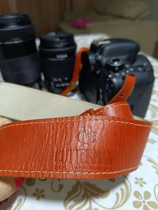 Imperdível! Alça de câmera em couro Walker Whisky Cutterman Ótimo Estado