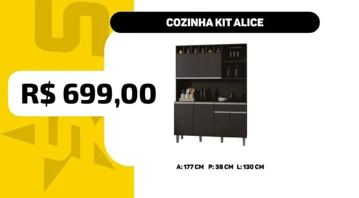 Armario De Cozinha Alice