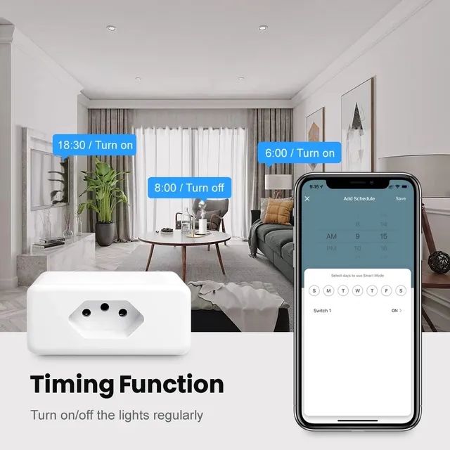 Plugue de Tomada Wifi Tuya, compatível com Alexa, Distância  - Foto 4