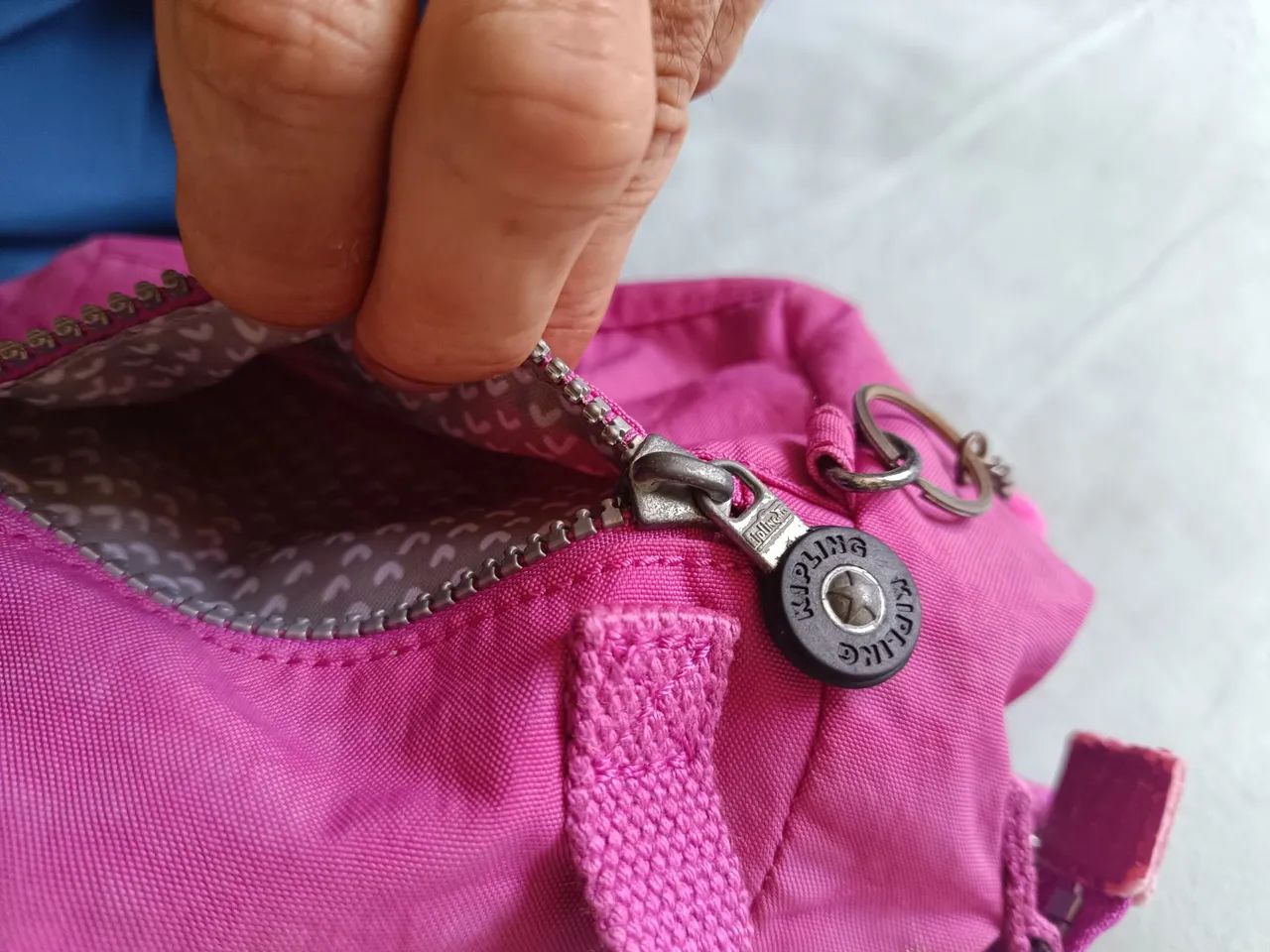 Bolsa Kipling transpassada rosa - Foto 5