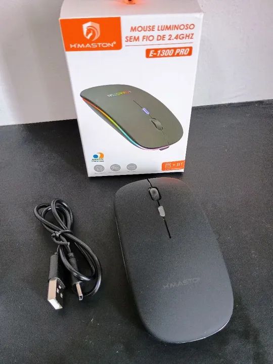 Mouse Slim recarregável via bluetooth e com adaptador USB/ MEGA OFERTA  - Foto 3