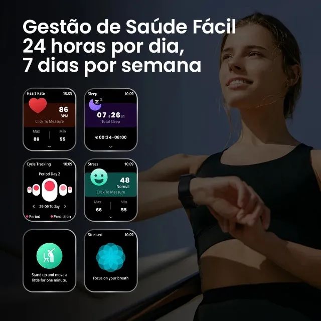 Relógio Smartwatch Haylou Watch 4 Com Gps Prateado Silver - Foto 2