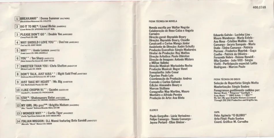 Despedida De Solteiro (Trilha Internacional Da Novela)( CD Original 1992) - Foto 3