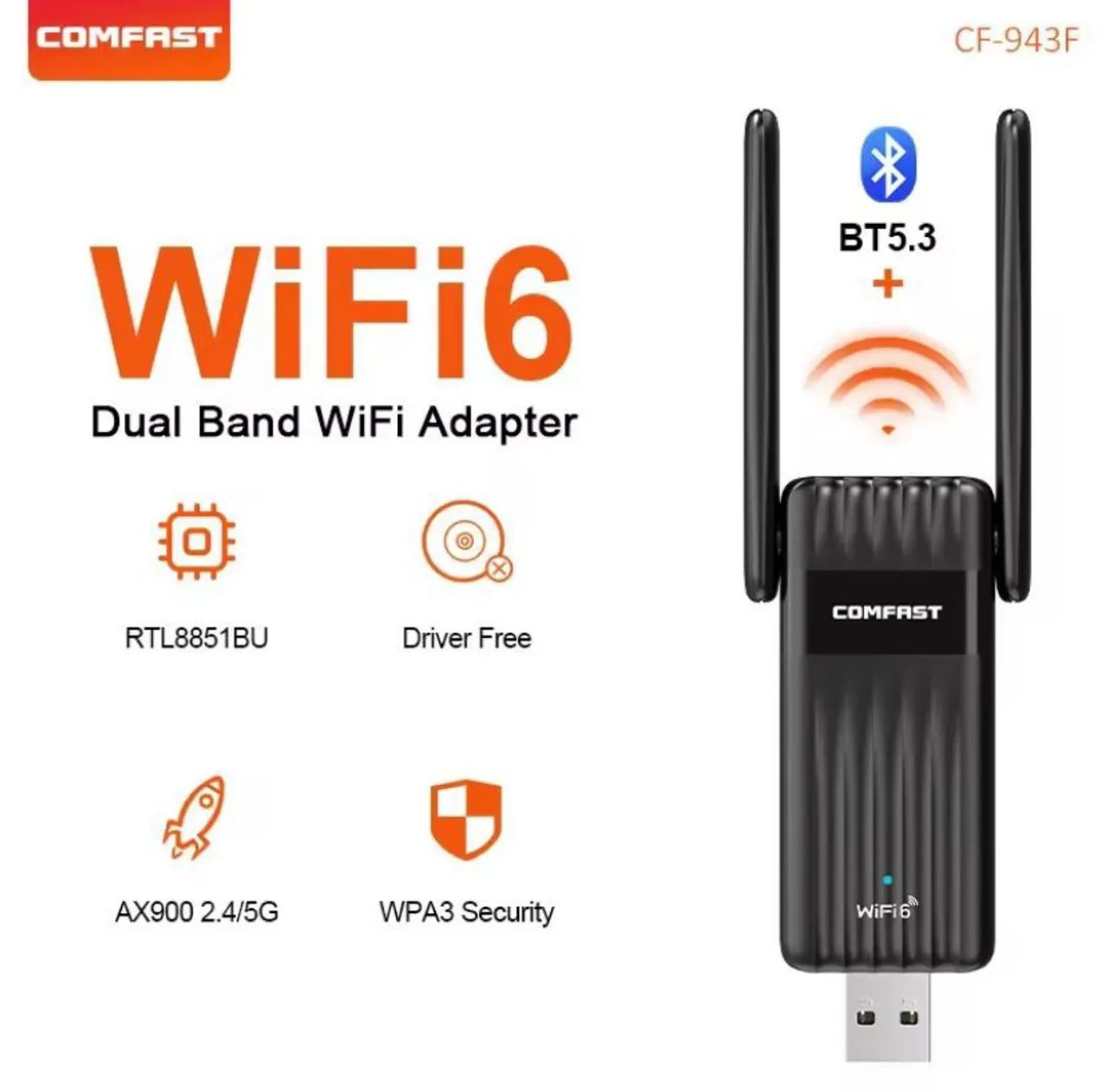 ADAPTADOR WI-FI+BLUETOOTH NOVO - Foto 3