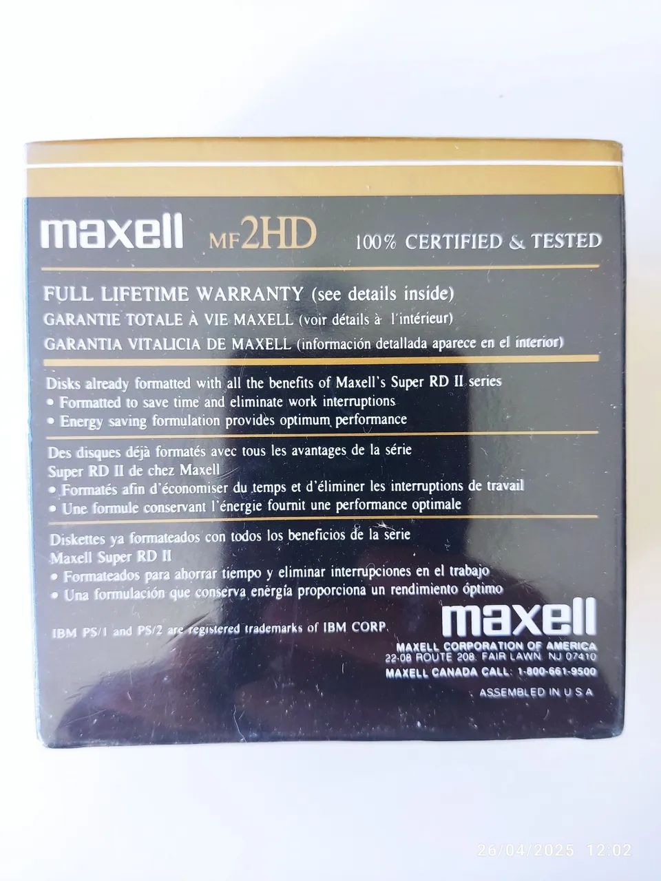 10 Disquetes 3.5'' Maxell MF2HD Alta Densidade - Foto 2