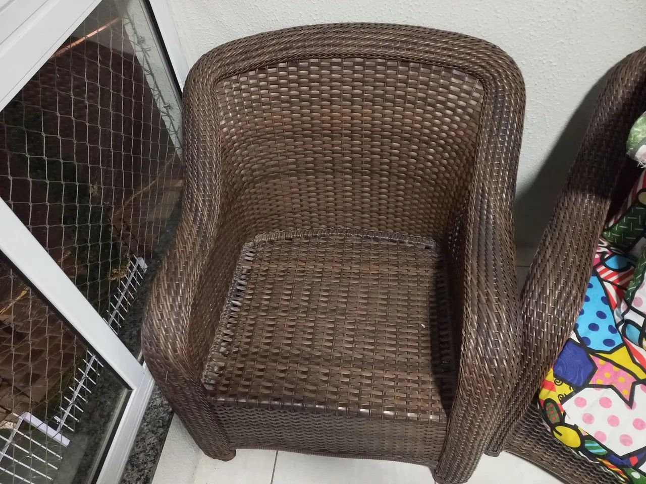 Poltronas de Vime com Almofadas Coloridas - Foto 4