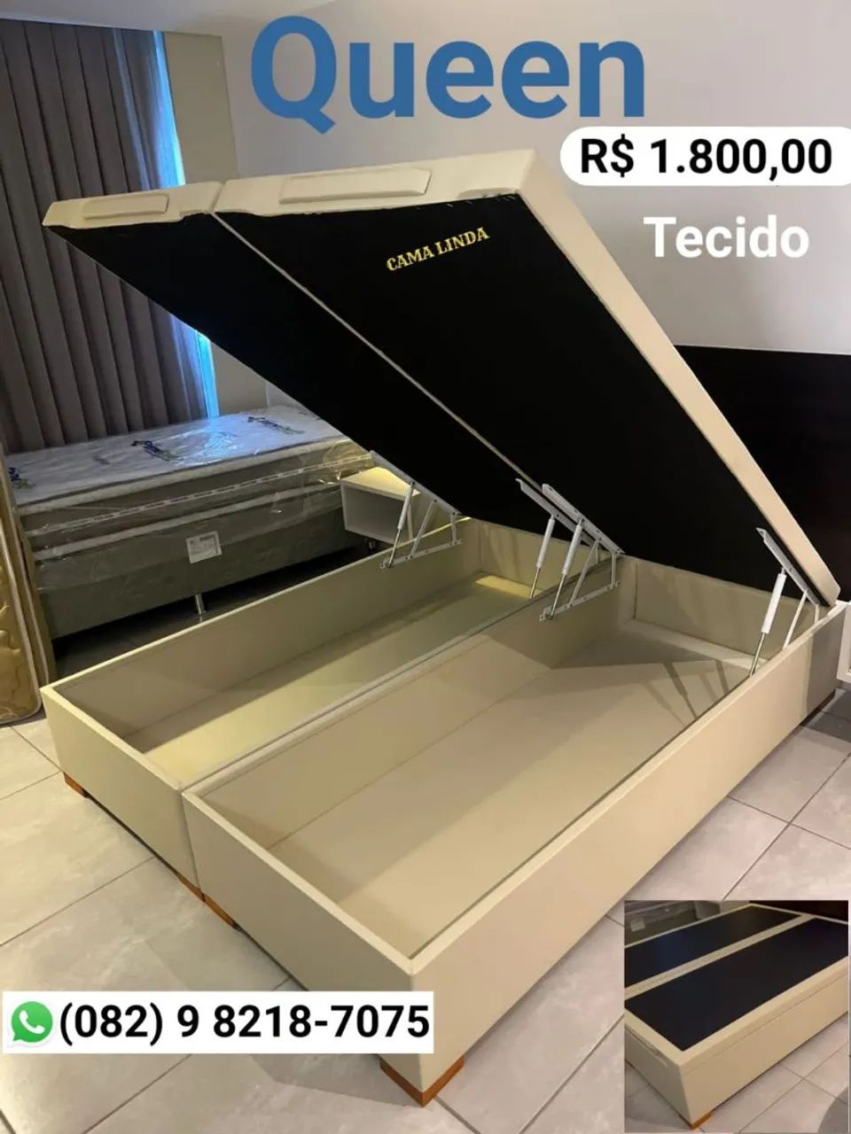BASE COLCHÕES PUFFS CAMA BOX BAÚ ENTREGA GRÁTIS 
