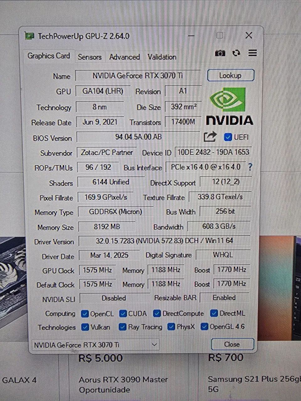 Rtx 3070 Ti ZotacGaming - Foto 3