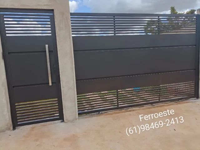 Serralheria - Portão 4.10x2.30 + 1mx2.30 - Foto 6
