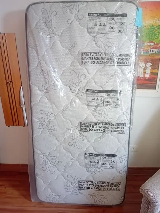 Colchao solteiro crystal pocket King Star sem uso - Foto 4