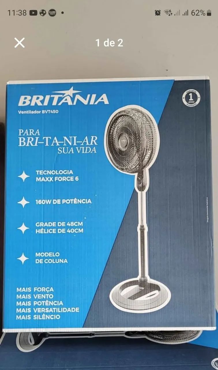 Ventilador de Coluna Britânia BVT450 Maxx Force