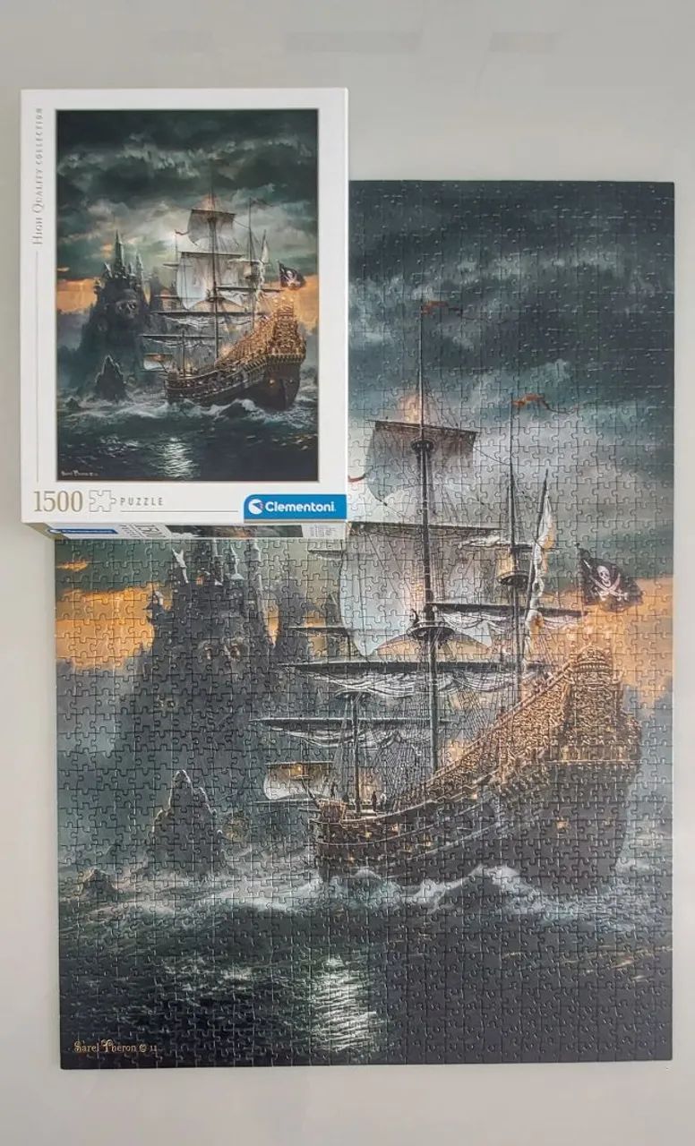 Quebra- Cabeça Clementoni 1500 peças, The Pirate Ship. - Foto 4