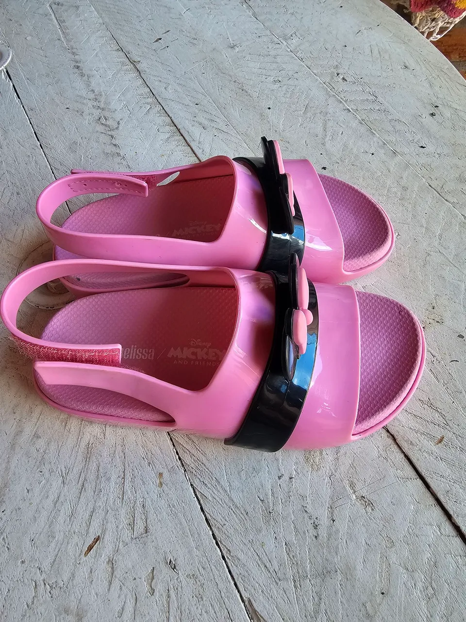 Sandálias Mini Melissa Glitter Azul Bebê