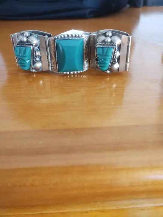 Bracelete Vintage Mexicano Taxco Com Prata Esterlina 925 - Foto 2