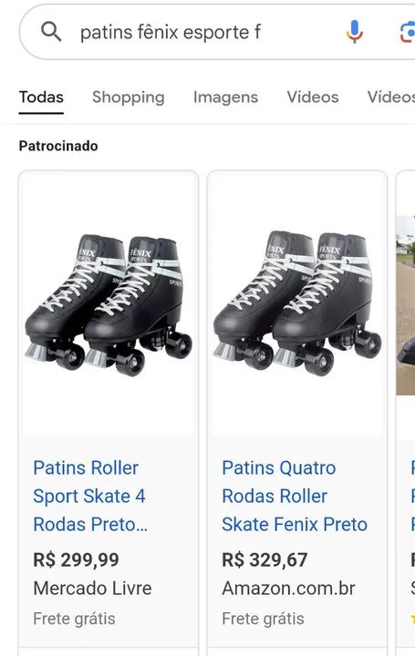 Patins Roller Sports 4 rodas  - Preto com Branco - Foto 4