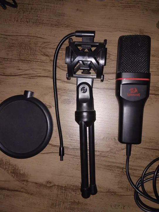 Microfone Gamer Redragon Mic Streamer Seyfert Gm100 Preto - Foto 3