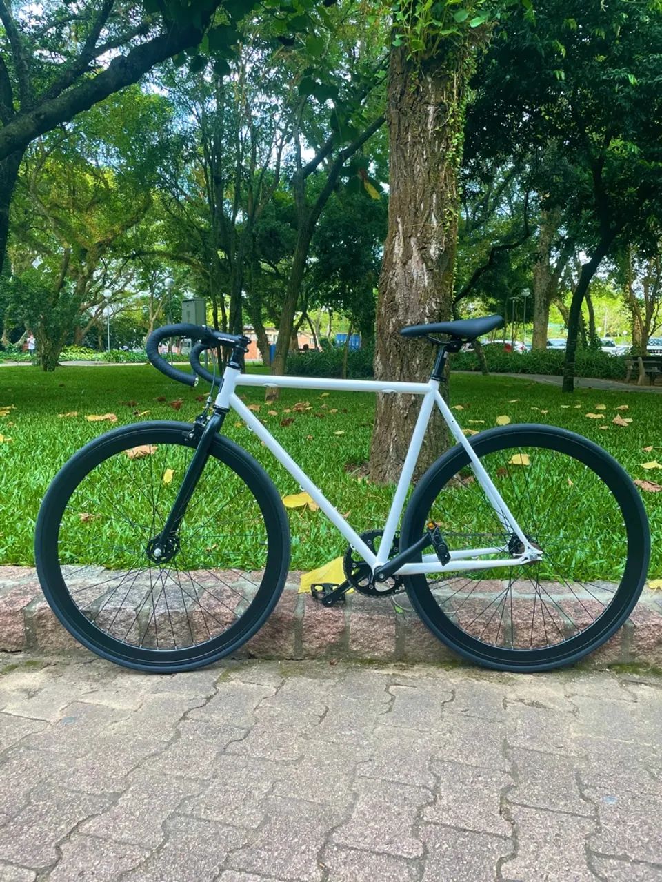 BIKE FIXA/SINGLE BRANCA SEMI-FOSCA AROS 40MM Ciclismo Tarumã