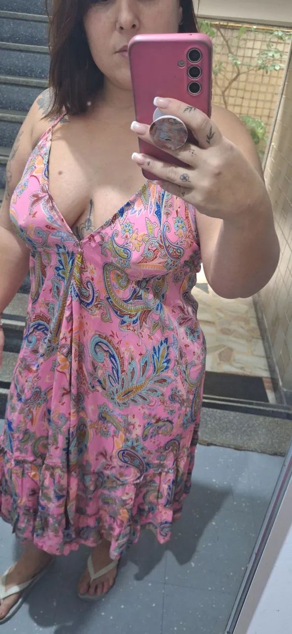 Vestido indiano Estampado Floral