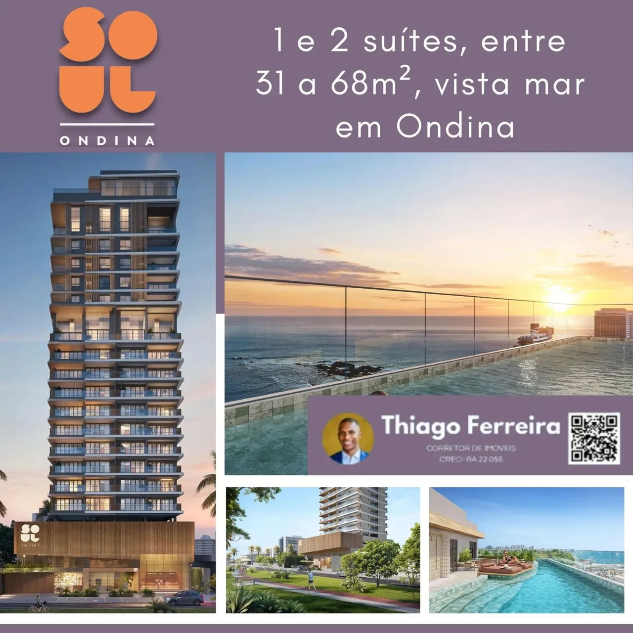 Soul Ondina, 1 E 2 Suítes De 31M² A 68M² E Vagas De Garagem. 1UKGKHF