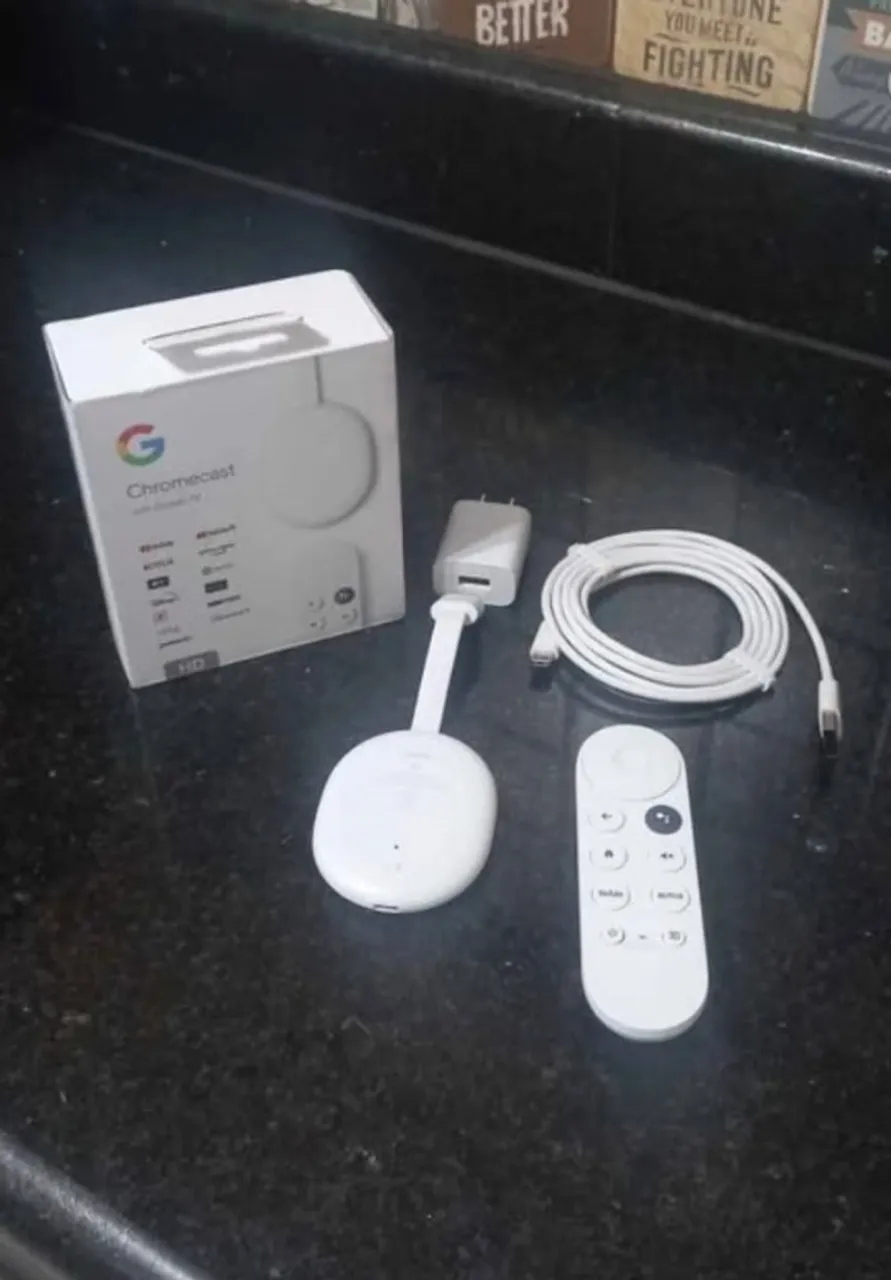 Chromecast Google 4ª geração Google Tv HD 8GB