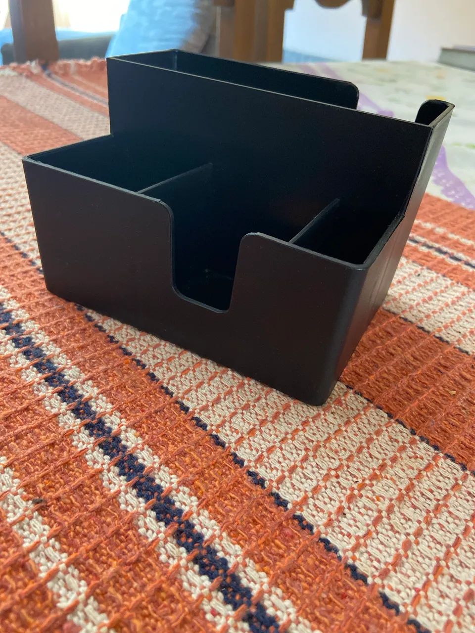 PORTA SACHÊS E GUARDANAPO PRETO