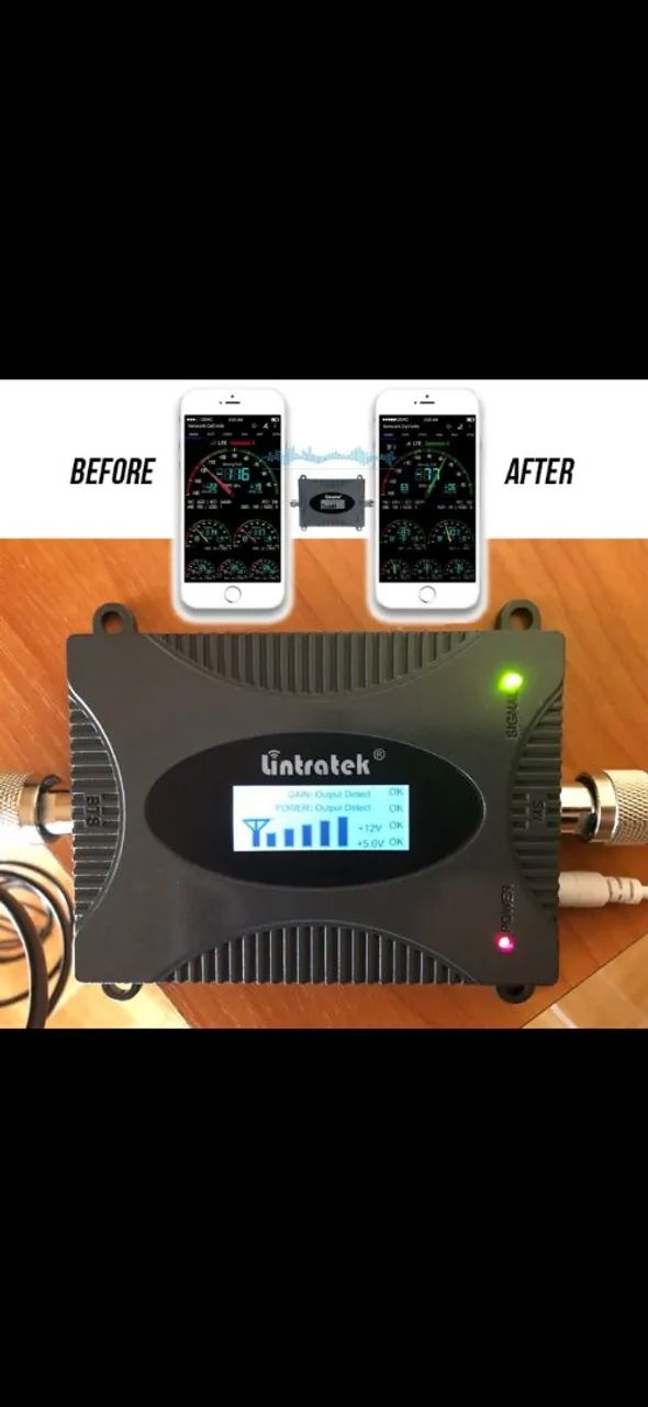 Amplificador de sinal de celular para antena rural