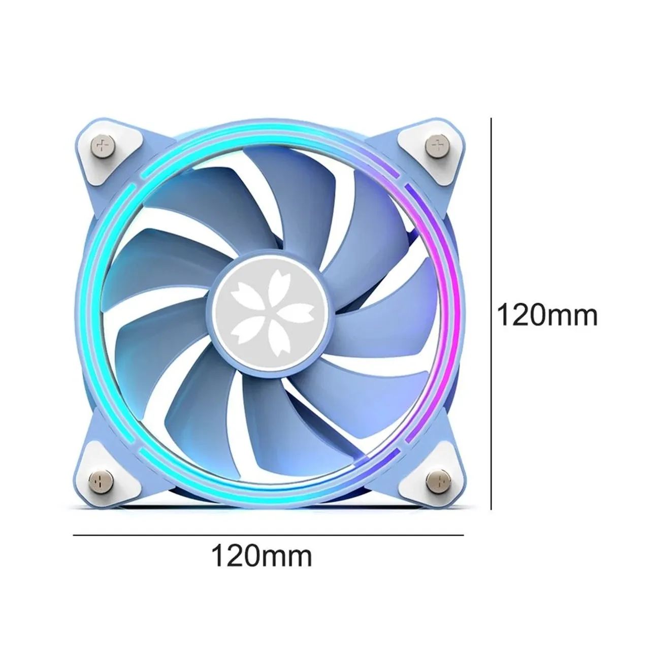 Kit 3 Fans Yeston Sakura Edition 120mm 60cfm 1800Rpm Argb - Foto 2