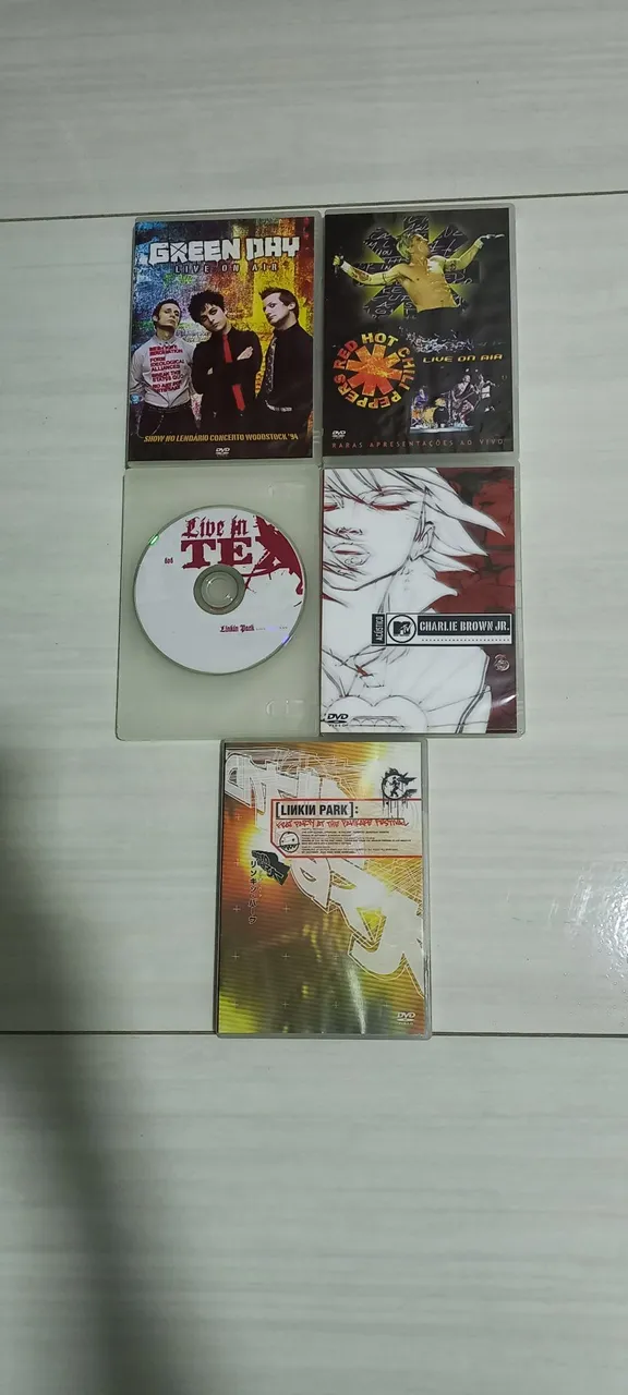 Coleção de DVDs de Shows de Bandas de Rock