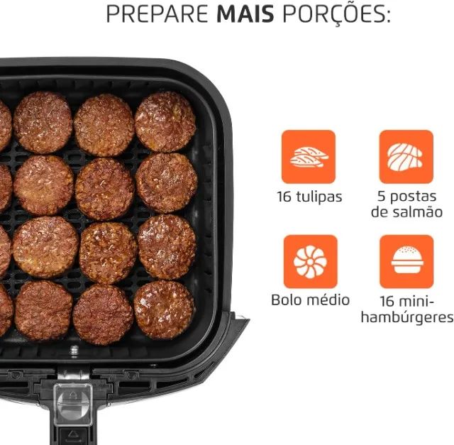 FRITADEIRA SEM ÓLEO AIR FRYER  4 LITROS - MONDIAL - PRETA/PRATA 1500W, 110V - Foto 3