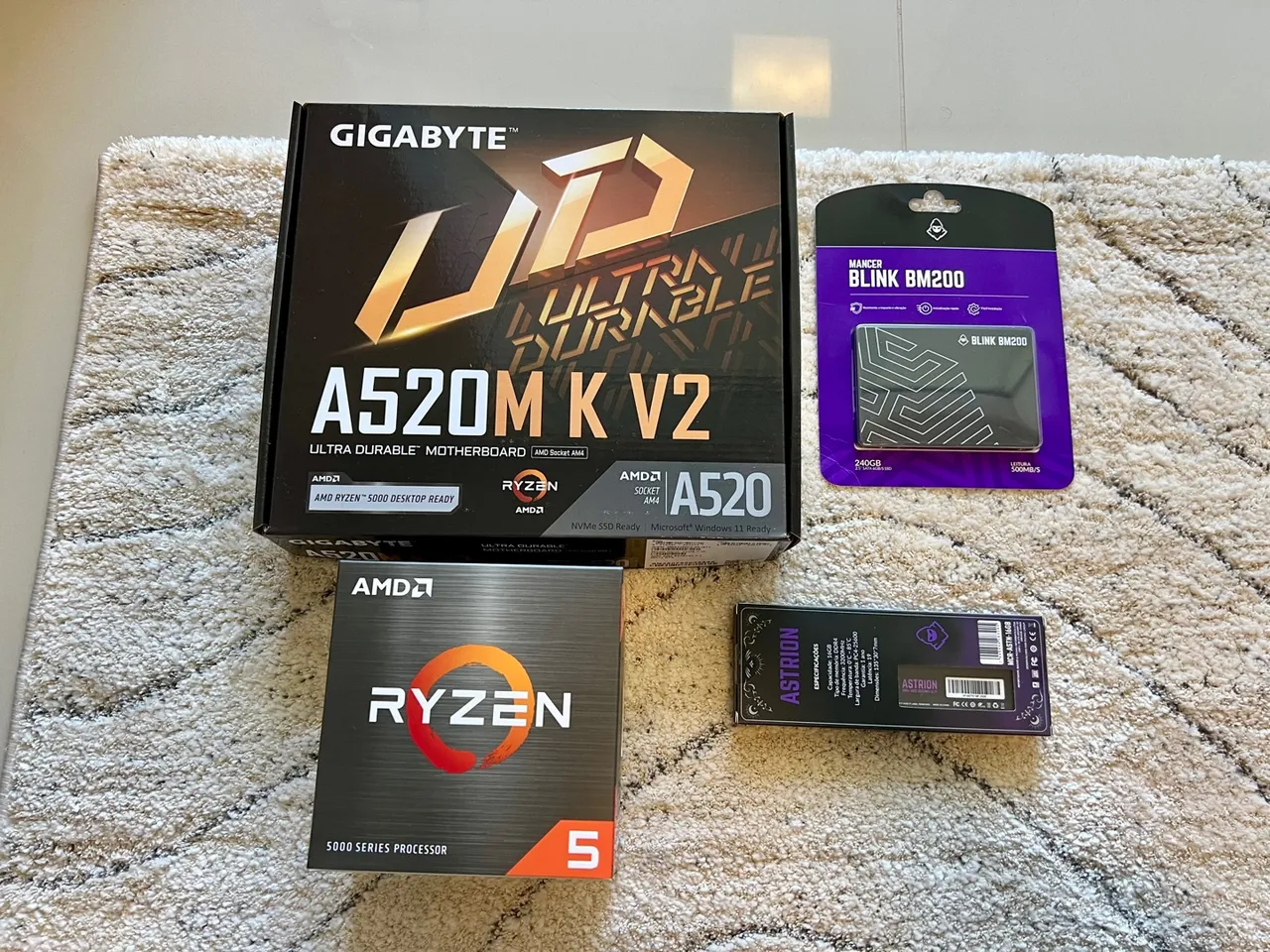 Kit Upgrade AMD Ryzen 5 + Placa Mãe Gigabyte + SSD + Memória