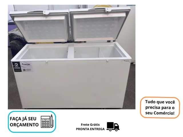 Congelador Horizontal Novo Tampa Cega 503L Fricon
