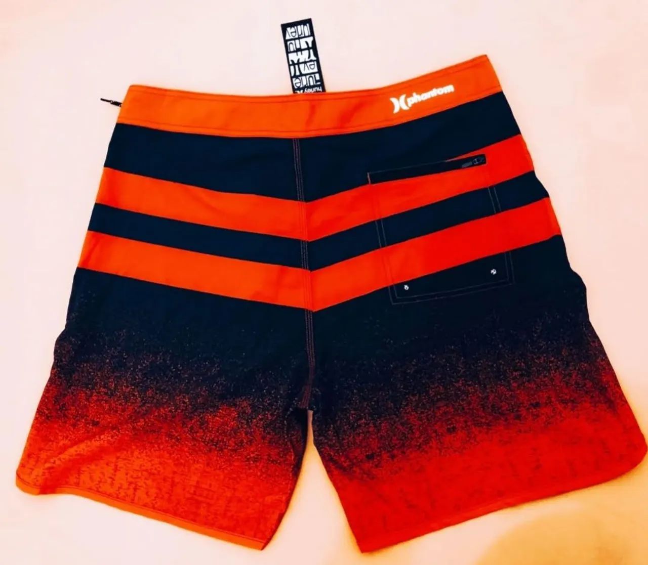 Short de Surf Hurley Phantom Vermelho e Preto - Foto 3