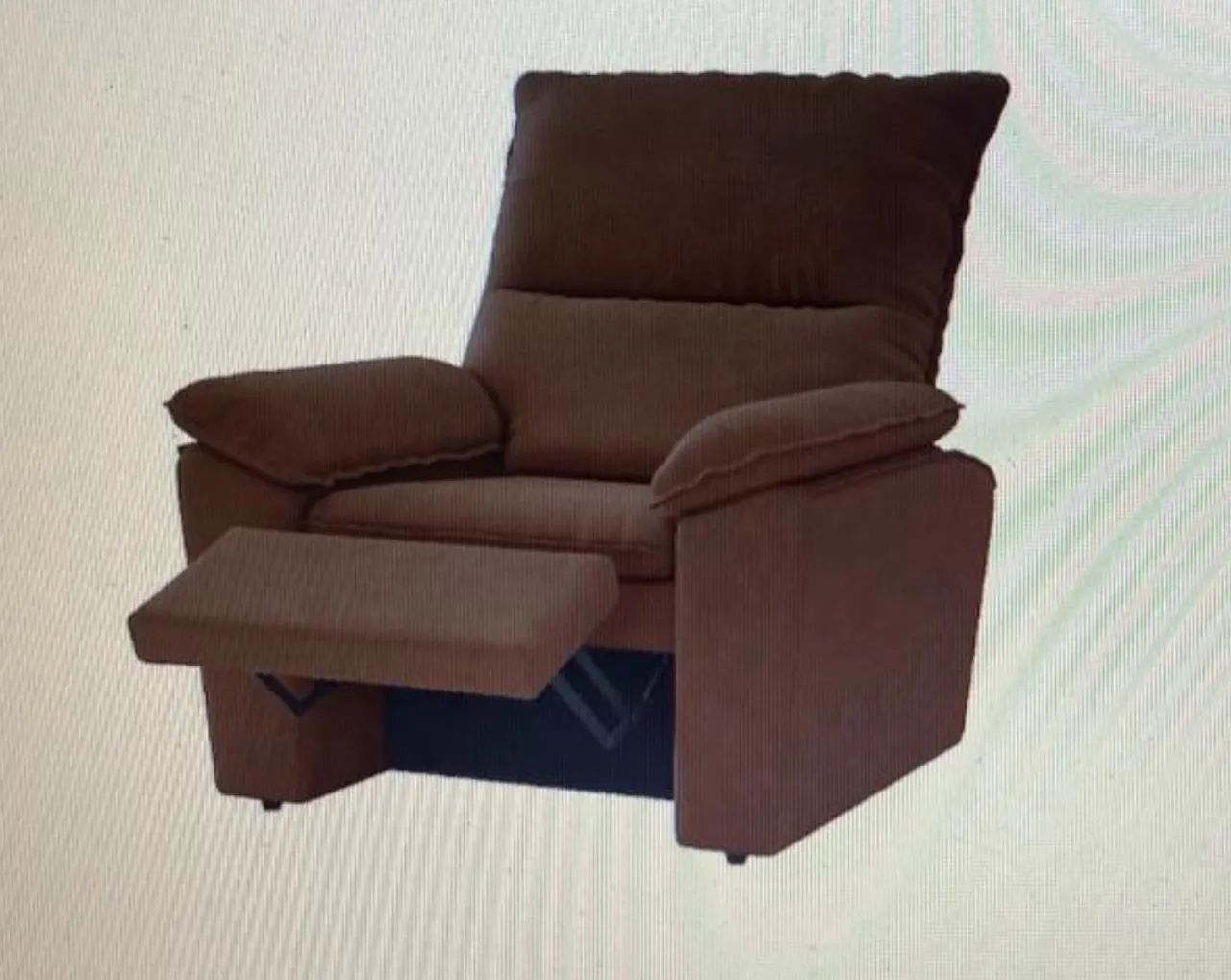 Poltrona do vovô em suede marrom, perfeito estado