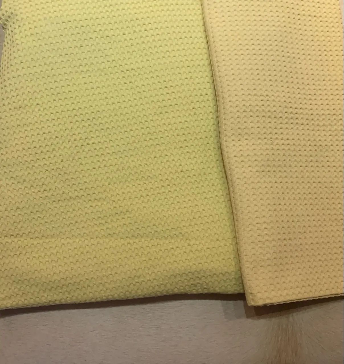 1 Kit Cobre Leito Piquet Solteiro com Fronha Top Line  2 peças  180 fios  Cor: Amarelo - Foto 2