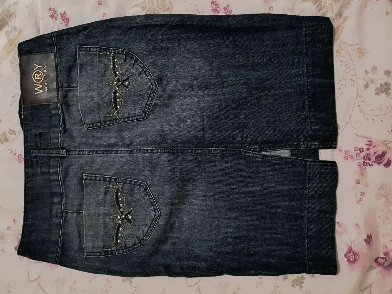 Saias Jeans com Detalhes em  Strass - Foto 4