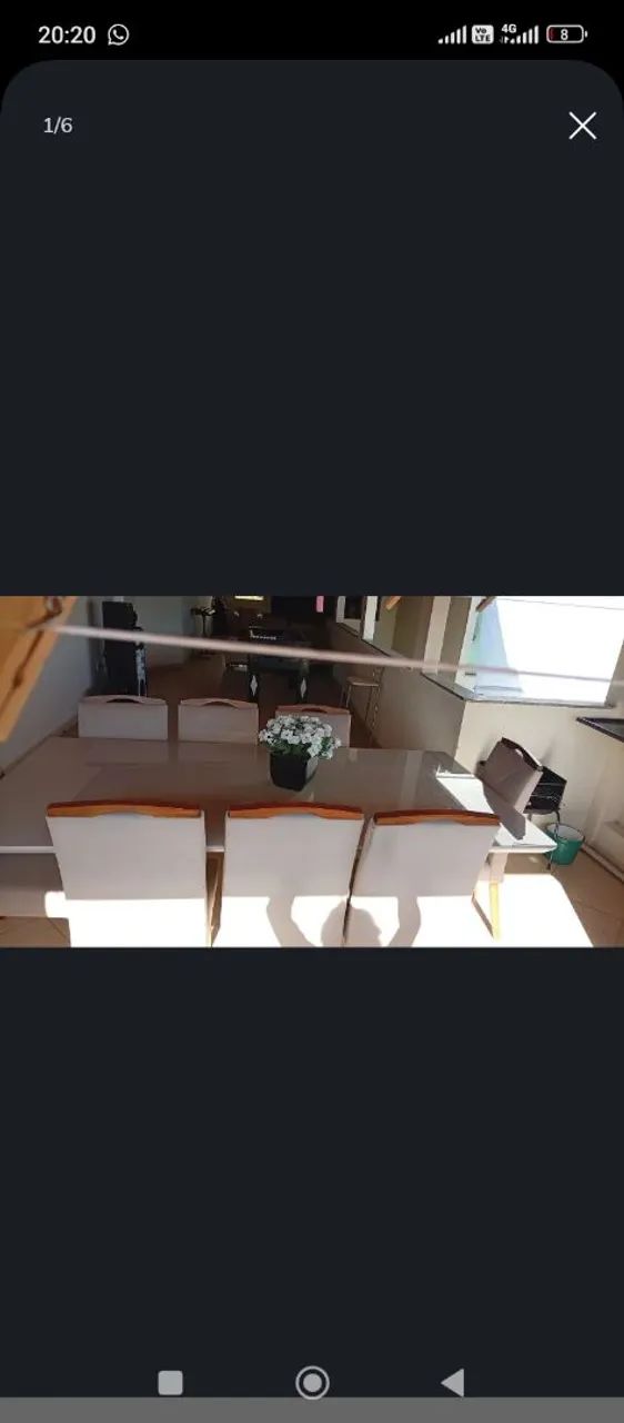 Mesa de jantar com 8 cadeiras64341728616065121