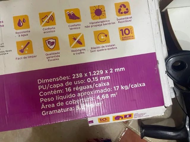 Piso vinílico Eucafloor - 6cx - Foto 2
