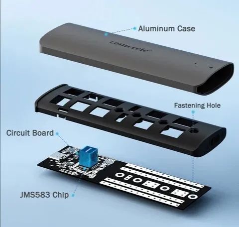 Case NVME M2 Lemorele com adaptador Tipo C e USB  - Foto 3