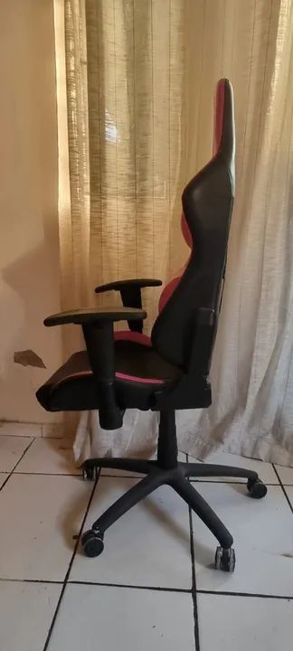 Cadeira Gamer Dazz 625170 Serie M Com Apoio de Braço - Preto/Rosa - Foto 4