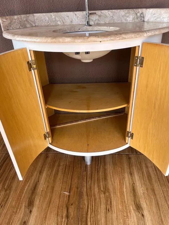 Cuba e Pia de Pedra com armário MDF - Foto 4